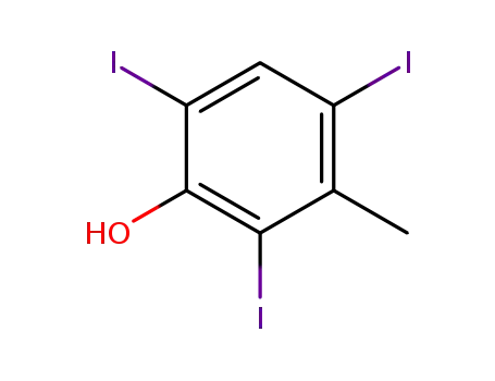 Molecular Structure of 2109-12-8 (2,4,6-triiodo-m-cresol)