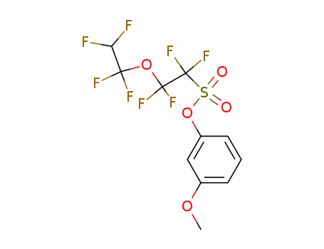 Molecular Structure of 105273-30-1 (Ethanesulfonic acid, 1,1,2,2-tetrafluoro-2-(1,1,2,2-tetrafluoroethoxy)-,
3-methoxyphenyl ester)