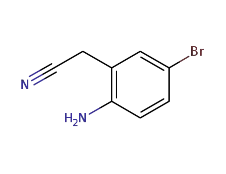 Molecular Structure of 882855-95-0 ((2-AMINO-5-BROMO-PHENYL)-ACETONITRILE)