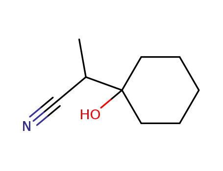 Molecular Structure of 7178-92-9 (Cyclohexaneacetonitrile, 1-hydroxy-a-methyl-)