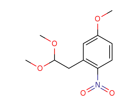 Molecular Structure of 146667-94-9 (Benzene, 2-(2,2-dimethoxyethyl)-4-methoxy-1-nitro-)