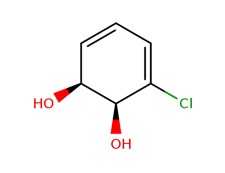 Molecular Structure of 86992-79-2 (3,5-Cyclohexadiene-1,2-diol, 3-chloro-, (1R,2R)-rel-)