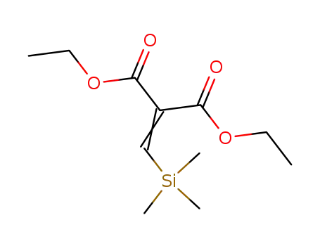 Molecular Structure of 90985-93-6 (Propanedioic acid, [(trimethylsilyl)methylene]-, diethyl ester)