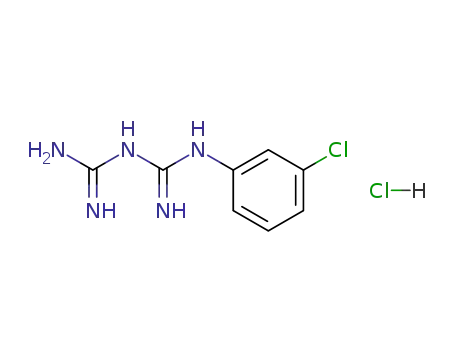 Molecular Structure of 2113-05-5 (1-(3-CHLOROPHENYL)BIGUANIDE HYDROCHLORIDE)