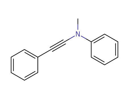 Molecular Structure of 32907-84-9 (Benzenamine, N-methyl-N-(phenylethynyl)-)