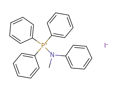 Molecular Structure of 34257-63-1 ((N-METHYL-N-PHENYLAMINO)TRIPHENYLPHOSPHONIUM IODIDE)