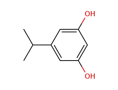 Molecular Structure of 34993-66-3 (1,3-Benzenediol, 5-(1-methylethyl)-)