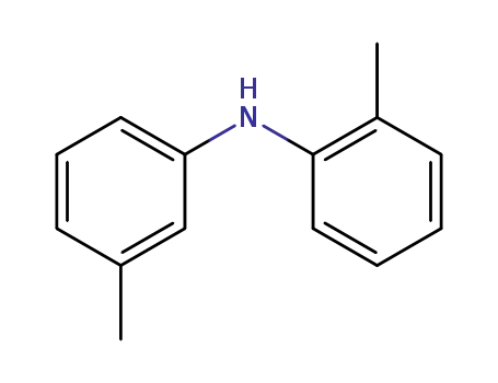 Molecular Structure of 34801-11-1 (Benzenamine, 2-methyl-N-(3-methylphenyl)-)