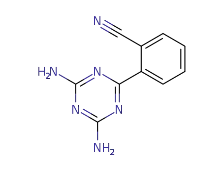 Molecular Structure of 4784-15-0 (2-(4,6-diamino-1,3,5-triazin-2-yl)benzonitrile)
