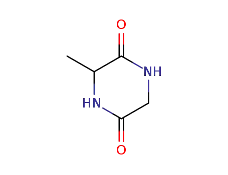 Molecular Structure of 6062-46-0 (2,5-Piperazinedione,3-methyl-(9CI))