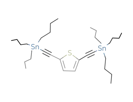 Molecular Structure of 166543-55-1 (2,5-bis[(tributylstannyl)ethynyl]thiophene)