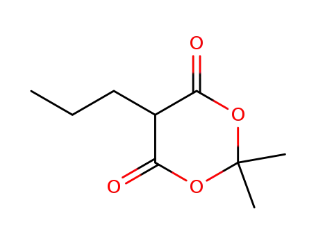 Molecular Structure of 74965-91-6 (1,3-Dioxane-4,6-dione, 2,2-dimethyl-5-propyl-)