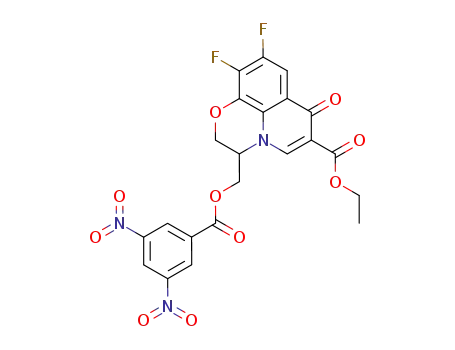 Molecular Structure of 100986-91-2 ((+/-)-ethyl 9,10-difluoro-2,3-dihydro-3-(3,5-dinitrobenzoyloxy)methyl-7-oxo-7H-pyrido<1,2,3-de><1,4>benzoxazine-6-carboxylate)