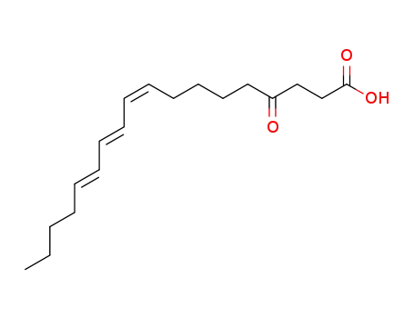 Molecular Structure of 17699-20-6 ((9Z,11E,13E)-4-Oxooctadeca-9,11,13-trienoic acid)