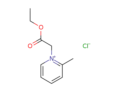Molecular Structure of 58963-28-3 (Pyridinium, 1-(2-ethoxy-2-oxoethyl)-2-methyl-, chloride)