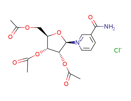 Molecular Structure of 109527-15-3 (5’,3‘,2’-tri-O-acetyl-1-β-D-ribofuranosylnicotinamide chloride)