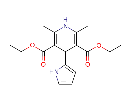 Molecular Structure of 53219-31-1 (diethyl 2,6-dimethyl-4-(1H-pyrrol-2-yl)-1,4-dihydropyridine-3,5-dicarboxylate)