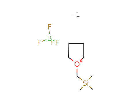 Molecular Structure of 89909-28-4 (Furanium, tetrahydro-1-[(trimethylsilyl)methyl]-, tetrafluoroborate(1-))