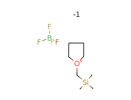 Molecular Structure of 89909-28-4 (Furanium, tetrahydro-1-[(trimethylsilyl)methyl]-, tetrafluoroborate(1-))