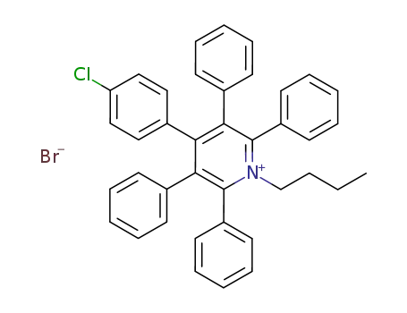 Molecular Structure of 76192-14-8 (4-(p-chlorophenyl)-1-n-butyl-2,3,5,6-tetraphenylpyridinium bromide)
