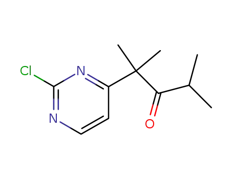 Molecular Structure of 75782-25-1 (2-(2-chloropyrimidin-4-yl)-2,4-dimethyl-3-pentanone)