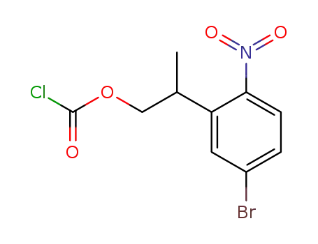 Molecular Structure of 335201-61-1 (2-(5-bromo-2-nitrophenyl)propyl carbonochloridate)