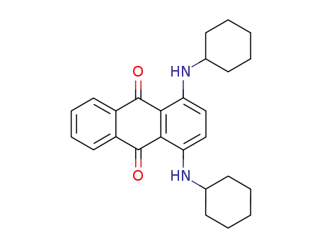 Molecular Structure of 13090-99-8 (9,10-Anthracenedione, 1,4-bis(cyclohexylamino)-)