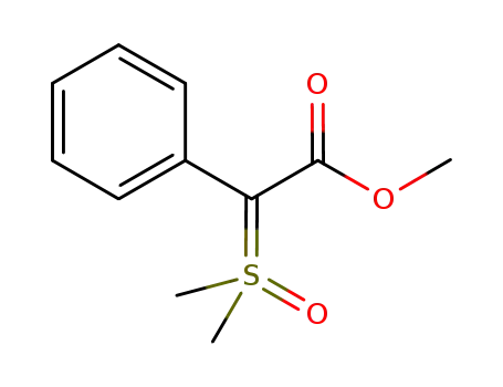 Molecular Structure of 1179348-58-3 (methyl 2-(dimethyl(oxo)-λ<sup>6</sup>-sulfaneylidene)-2-phenylacetate)