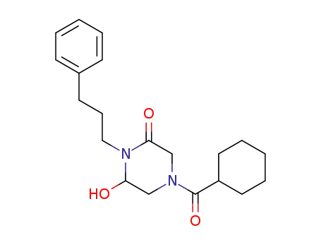 Piperazinone, 4-(cyclohexylcarbonyl)-6-hydroxy-1-(3-phenylpropyl)-