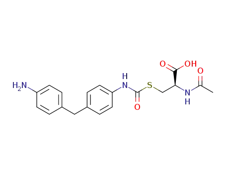Molecular Structure of 1415322-55-2 (N-acetyl-S-[[4-(4-aminobenzyl)phenyl]carbamoyl]-cysteine)