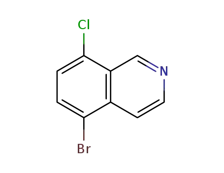 Molecular Structure of 956003-79-5 (5-BROMO-8-CHLOROISOQUINOLINE)