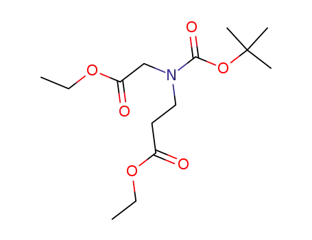 Molecular Structure of 146256-97-5 (3-(tert-Butoxycarbonyl-ethoxycarbonylmethyl-amino) -propionic acid ethyl ester)