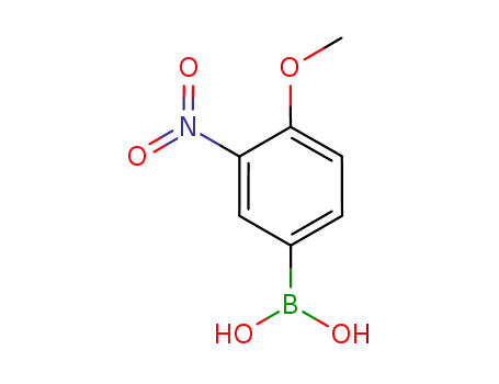 Molecular Structure of 827614-67-5 (4-METHOXY-3-NITROPHENYLBORONIC ACID)