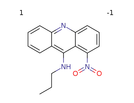Molecular Structure of 19395-63-2 (1-Nitro-N-propyl-9-acridinamine)