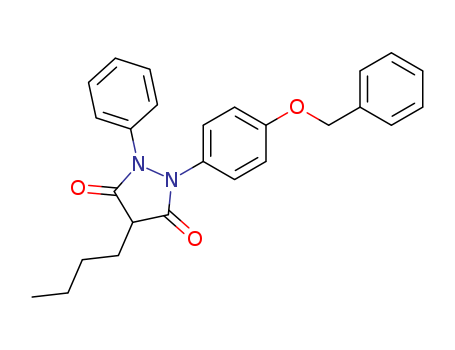 31603-00-6,4-butyl-2-phenyl-1-[4-(phenylmethoxy)phenyl]pyrazolidine-3,5-dione,3,5-Pyrazolidinedione,1-[p-(benzyloxy)phenyl]-4-butyl-2-phenyl- (6CI,8CI); 3,5-Pyrazolidinedione,4-butyl-2-phenyl-1-[4-(phenylmethoxy)phenyl]- (9CI)