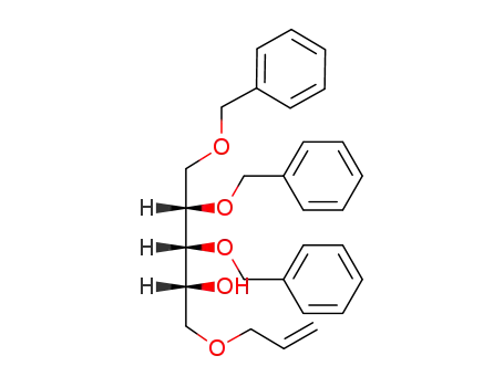 Molecular Structure of 116490-76-7 (5-O-allyl-1,2,3-tri-O-benzyl-D-ribitol)