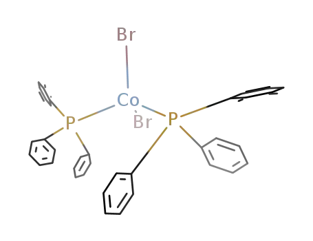 Molecular Structure of 14126-32-0 (DIBROMOBIS(TRIPHENYLPHOSPHINE) COBALT(II))