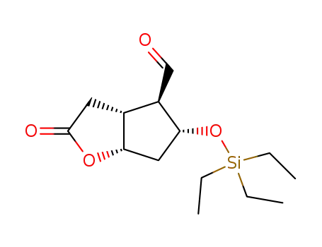 Molecular Structure of 128948-10-7 ((-)-7α-triethylsilyloxy-6β-formyl-cis-2-oxabicyclo<3.3.0>octan-3-one)
