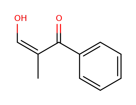 Molecular Structure of 55439-08-2 (3-Hydroxy-2-methyl-1-oxo-1-phenylprop-2-ene)