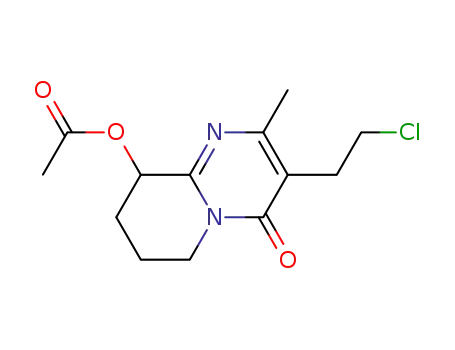 Molecular Structure of 1117803-76-5 (3-(2-chloroethyl)-6,7,8,9-tetrahydro-9-acetyloxy-2-methyl-4H-pyrido[1,2-a]pyrimidin-4-one)