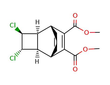 Molecular Structure of 91167-08-7 (dimethyl 3,4-dichlorotricyclo[4.2.2.0~2,5~]deca-7,9-diene-7,8-dicarboxylate)