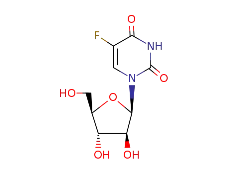 Molecular Structure of 131-06-6 (1-beta-D-arabinofuranosyl-5-fluoro-(1H,3H)-pyrimidine-2,4-dione)