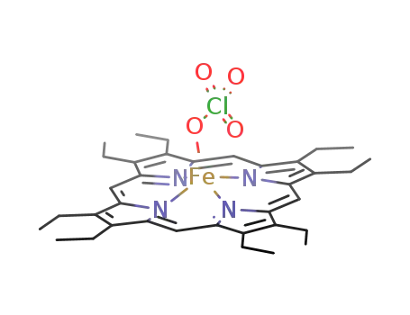 Molecular Structure of 50540-30-2 (octaethylporphyrinatoiron(III)perchlorate)