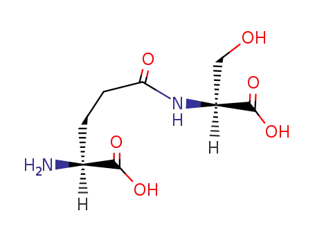 Molecular Structure of 5875-35-4 ((S)-2-amino-5-((S)-1-carboxy-2-hydroxyethylamino)-5-oxopentanoic acid)