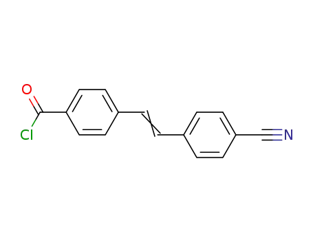 Molecular Structure of 73755-13-2 (4-[(E)-2-(4-Cyano-phenyl)-vinyl]-benzoyl chloride)