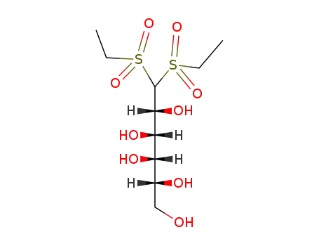 Molecular Structure of 7465-81-8 (1-deoxy-1,1-bis(ethylsulfonyl)hexitol)