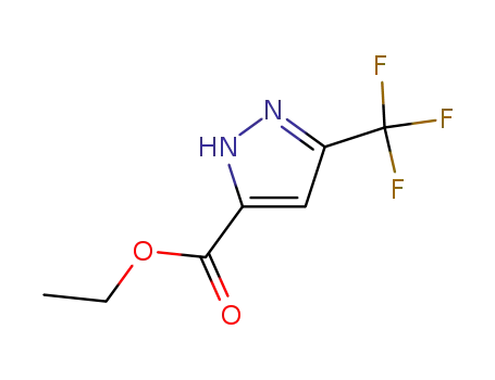 Molecular Structure of 129768-30-5 (5-TRIFLUOROMETHYL-2H-PYRAZOLE-3-CARBOXYLIC ACID ETHYL ESTER)