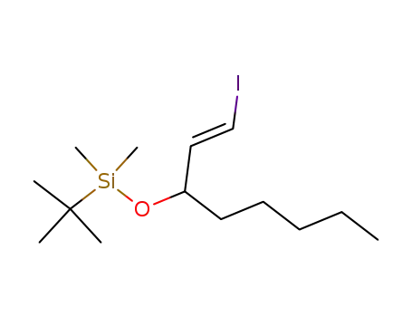 Molecular Structure of 51064-01-8 (Silane, (1,1-dimethylethyl)[[1-[(1E)-2-iodoethenyl]hexyl]oxy]dimethyl-)