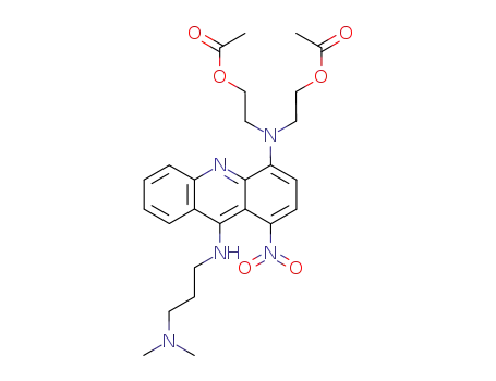 Molecular Structure of 107210-39-9 ([(9-{[3-(dimethylamino)propyl]amino}-1-nitroacridin-4-yl)imino]diethane-2,1-diyl diacetate)