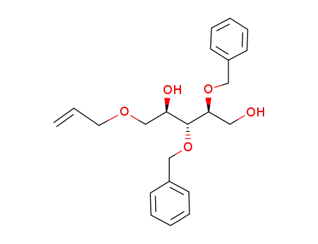 Molecular Structure of 116490-75-6 (5-O-allyl-2,3-di-O-benzyl-D-ribitol)